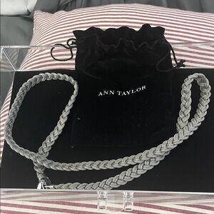 Ann Taylor Silver Braided necklace